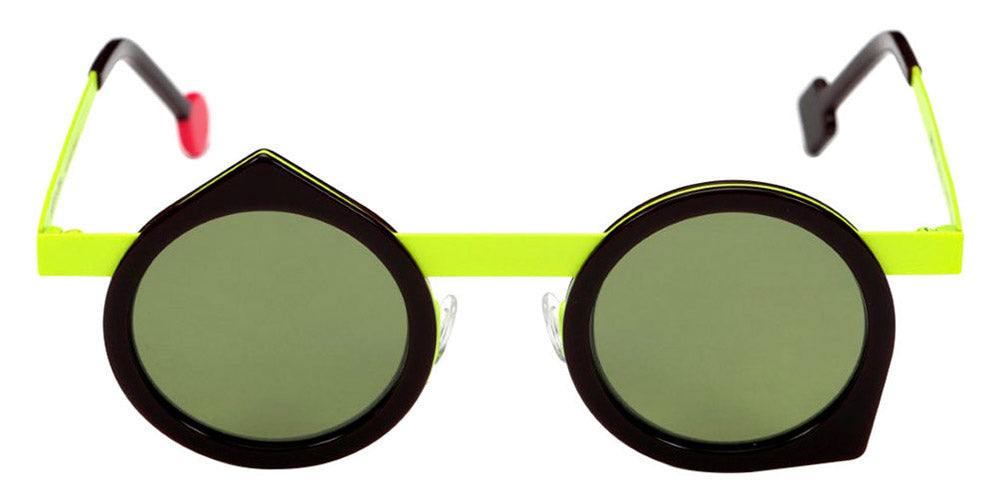 Sabine Be® Be Yoon Sun SB Be Yoon Sun 262 43 - Shiny Dark Choco / Satin Neon Yellow Sunglasses