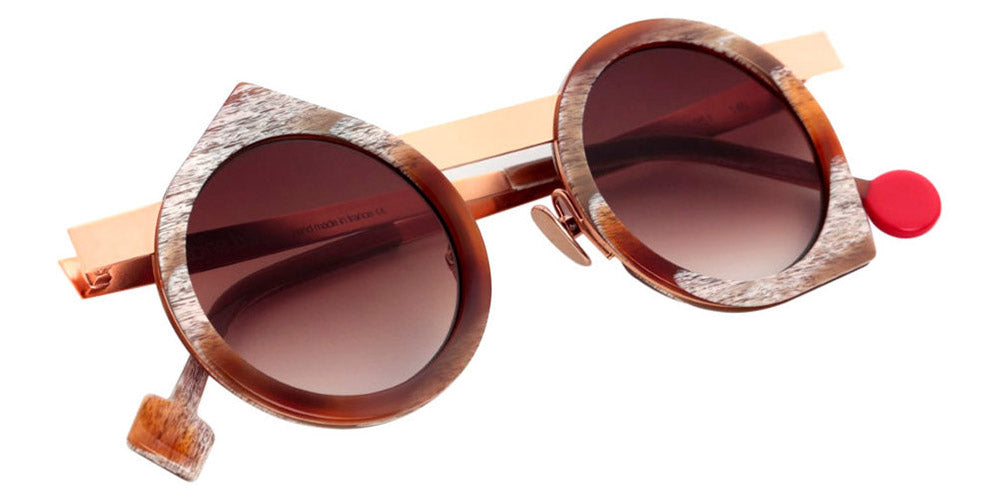 Sabine Be® Be Yoon Sun SB Be Yoon Sun 351 43 - Shiny Vintage Horn / Polished Rose Gold Sunglasses