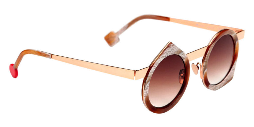 Sabine Be® Be Yoon Sun SB Be Yoon Sun 351 43 - Shiny Vintage Horn / Polished Rose Gold Sunglasses