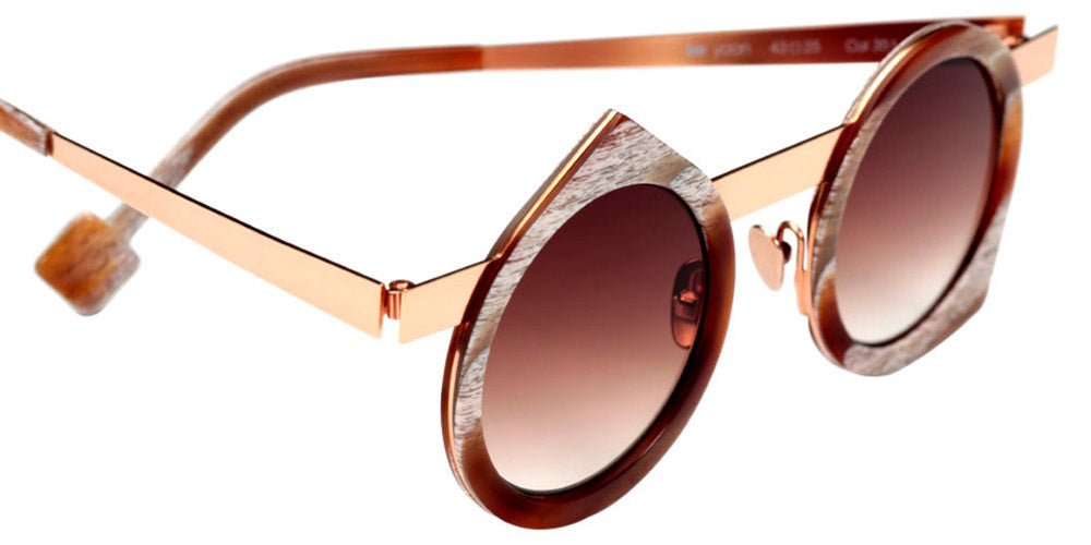 Sabine Be® Be Yoon Sun SB Be Yoon Sun 351 43 - Shiny Vintage Horn / Polished Rose Gold Sunglasses
