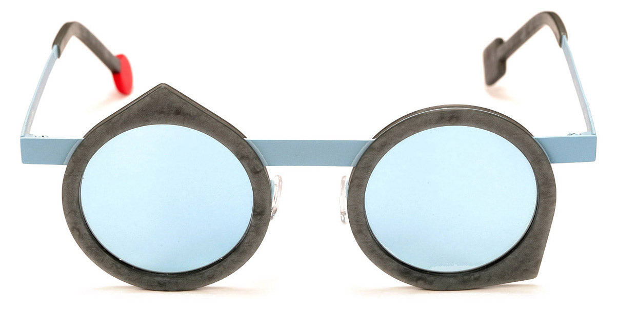 Sabine Be® Be Yoon Sun SB Be Yoon Sun 518 43 - Matt Marble Mouse Gray / Pastel Blue Satin Sunglasses