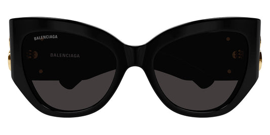 Balenciaga® BB0322S BL BB0322S 002 55 - Black / Gray Lenses 