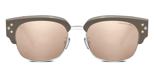 Dior® CD Diamond C1U D CDDMC1UXR 64F5 55 - Beige And Crystal Acetate And Silver Sunglasses