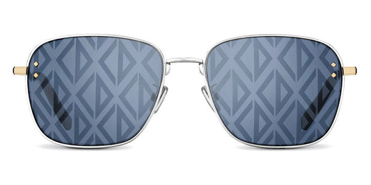 Dior® CD Diamond S4U CDDMS4UXT F2B4 - Silver with Blue Lenses Sunglasses
