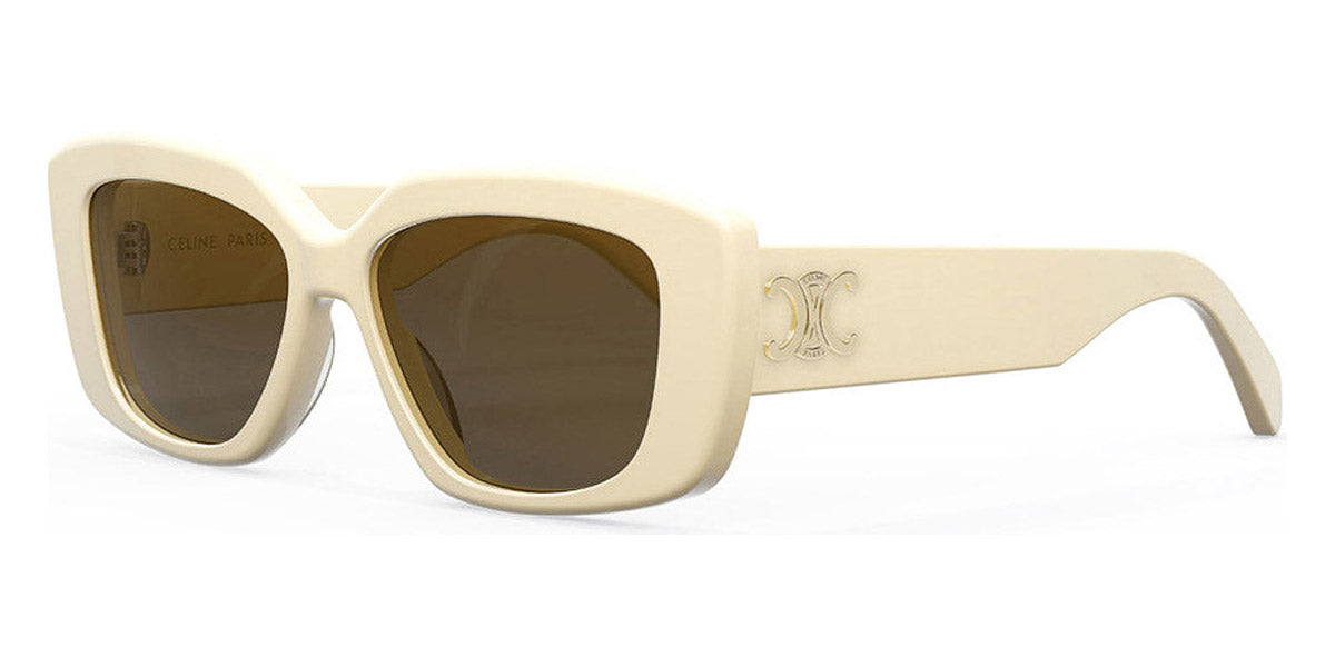 Celine® CL40216U CEL CL40216U 25E 55 - 25E Shiny Ivory / Brown Sunglasses
