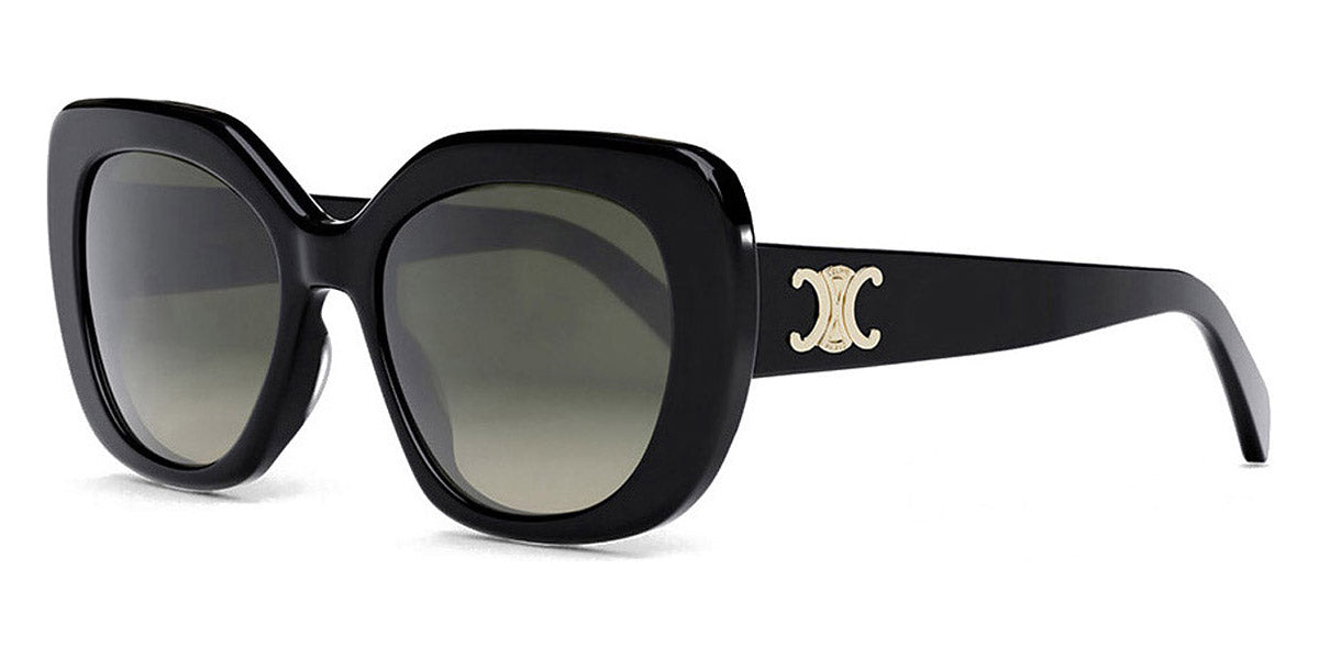 Celine® CL40226U CEL CL40226U 01F 55 - Shiny Black / Brown Sunglasses