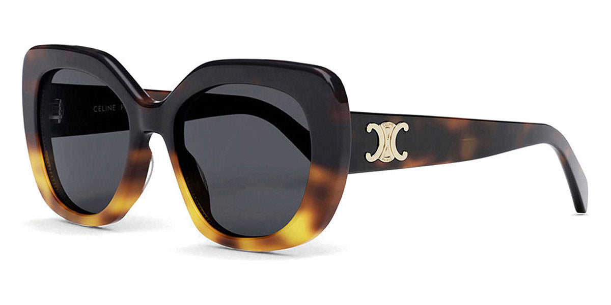 Celine® CL40226U CEL CL40226U 56A 55 - Shiny Gradient Havana / Smoke Sunglasses