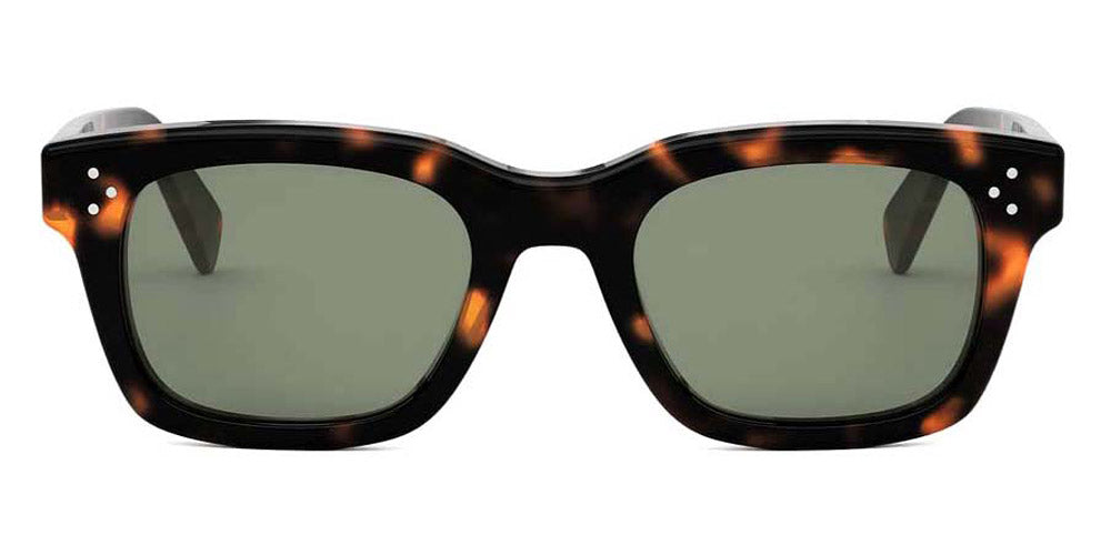 Celine® Cl40232I CEL CL40232I 52N 51 - 52N Shiny Havana / Green Sunglasses