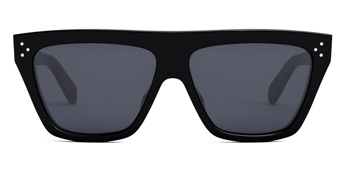 Celine® CL40256I CEL CL40256I 01D 58 - Shiny Black / Smoke Polarized Sunglasses