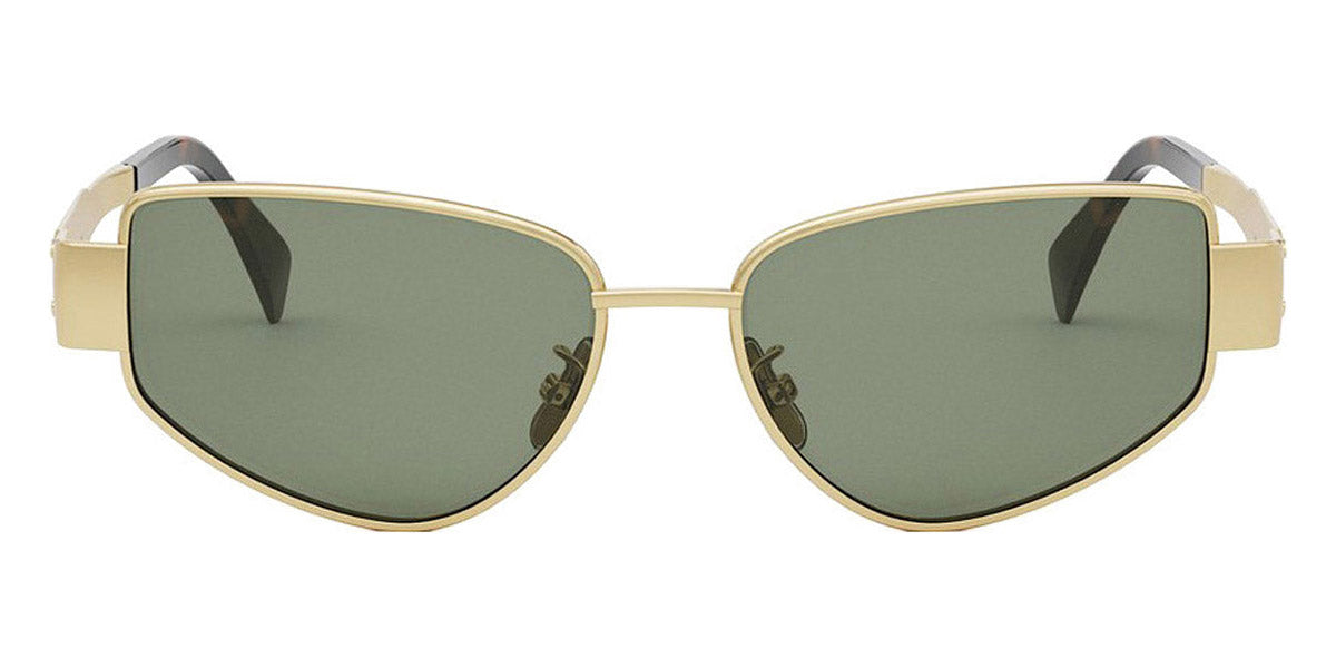 Celine® CL40293U CEL CL40293U 30N 55 - 30N Shiny Endura Gold / Green Sunglasses