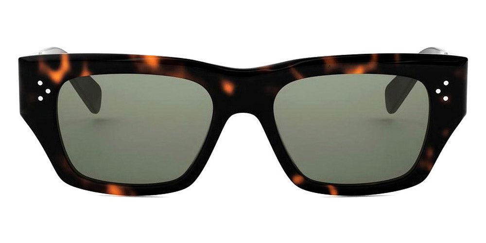 Celine® CL40297U CEL CL40297U 52N 53 - 52N Shiny Havana / Green Normal Sunglasses