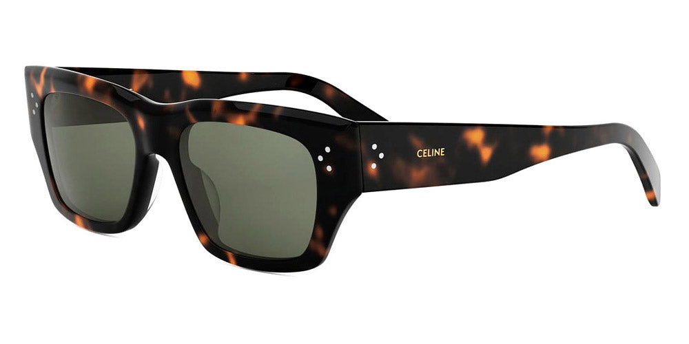 Celine® CL40297U CEL CL40297U 52N 53 - 52N Shiny Havana / Green Normal Sunglasses