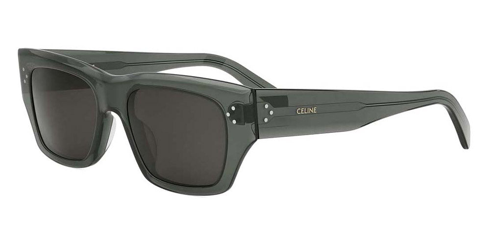 Celine® Cl40297U CEL CL40297U 93A 53 - 93A Shiny Green / Grey Sunglasses