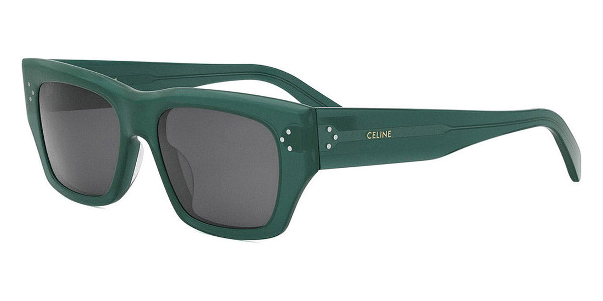 Celine® CL40297U CEL CL40297U 96A 53 - 96A Shiny Green / Smoke Sunglasses