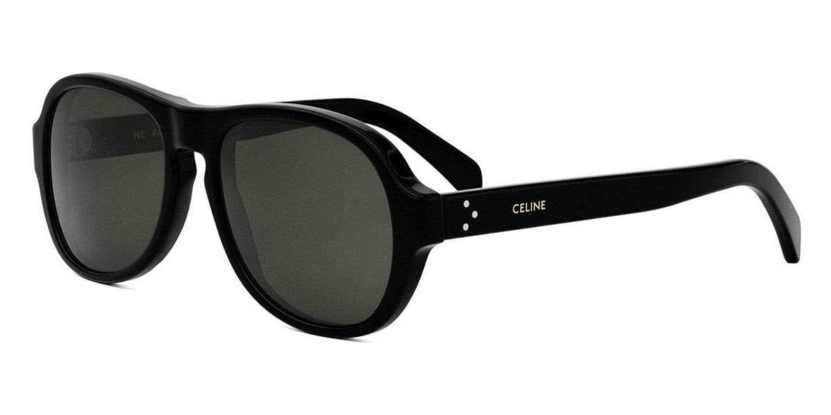Celine® CL40298I CEL CL40298I 01A 56 - 01A Shiny Black / Smoke Sunglasses