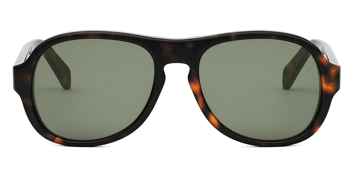 Celine® CL40298I CEL CL40298I 52N 56 - 52N Shiny Dark Havana / Green Sunglasses