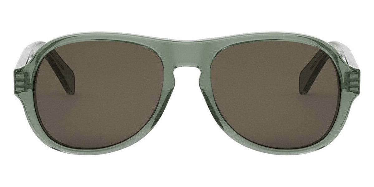 Celine® CL40298I CEL CL40298I 93E 56 - 93E Shiny Lime Transparent / Brown Sunglasses