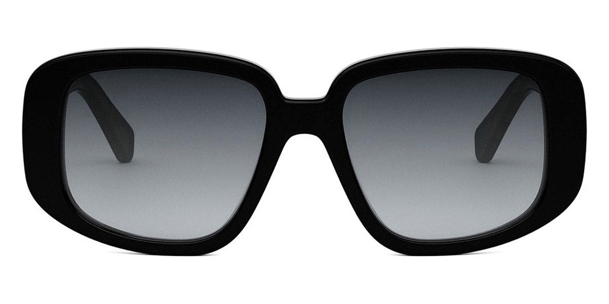 Celine® CL40299U CEL CL40299U 01B 55 - 01B Shiny Black / Gradient Smoke Sunglasses