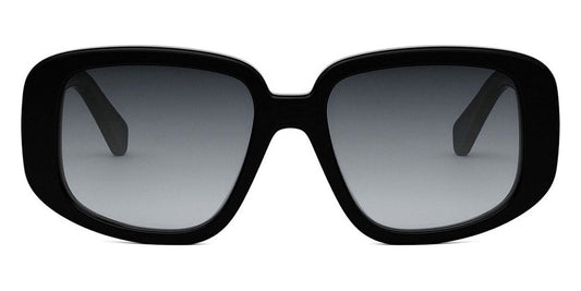 Celine® CL40299U CEL CL40299U 01B 55 - 01B Shiny Black / Gradient Smoke Sunglasses