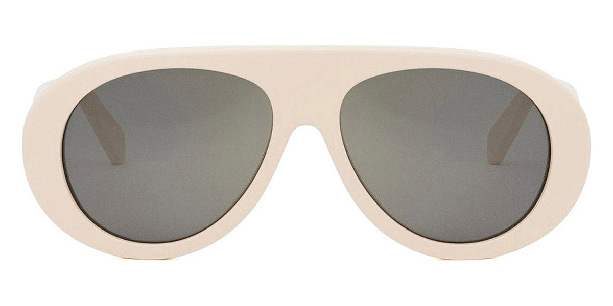Celine® CL40300U CEL CL40300U 25C 55 - 25C Shiny Ivory / Smoke Mirror Mineral Sunglasses