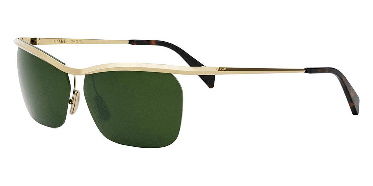 Celine® CL40307U CEL CL40307U 30N 62 - 30N Shiny Endura Gold / Green Sunglasses