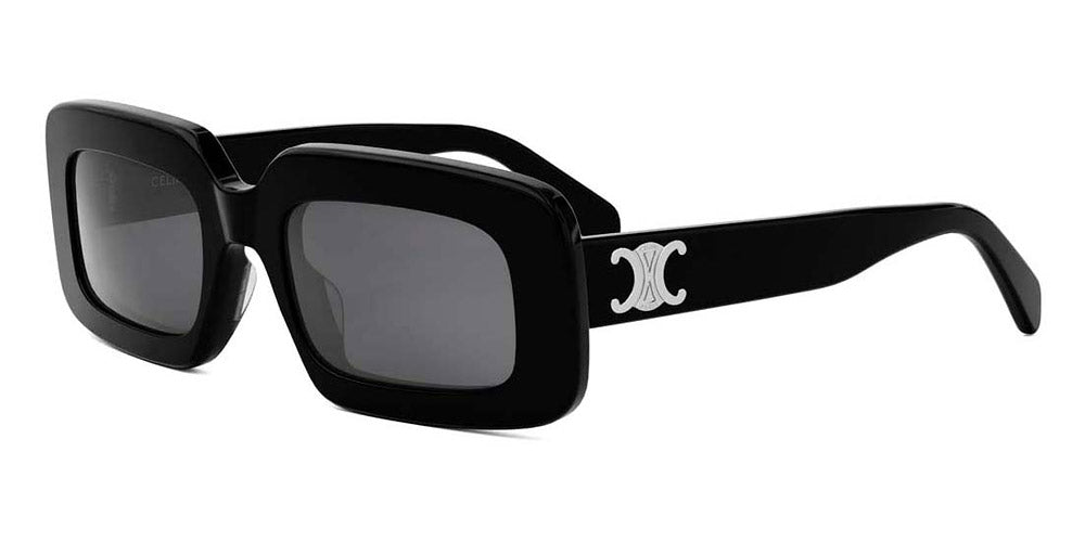 Celine® Cl40313U CEL CL40313U 01A 53 - 01A Shiny Black / Grey Sunglasses
