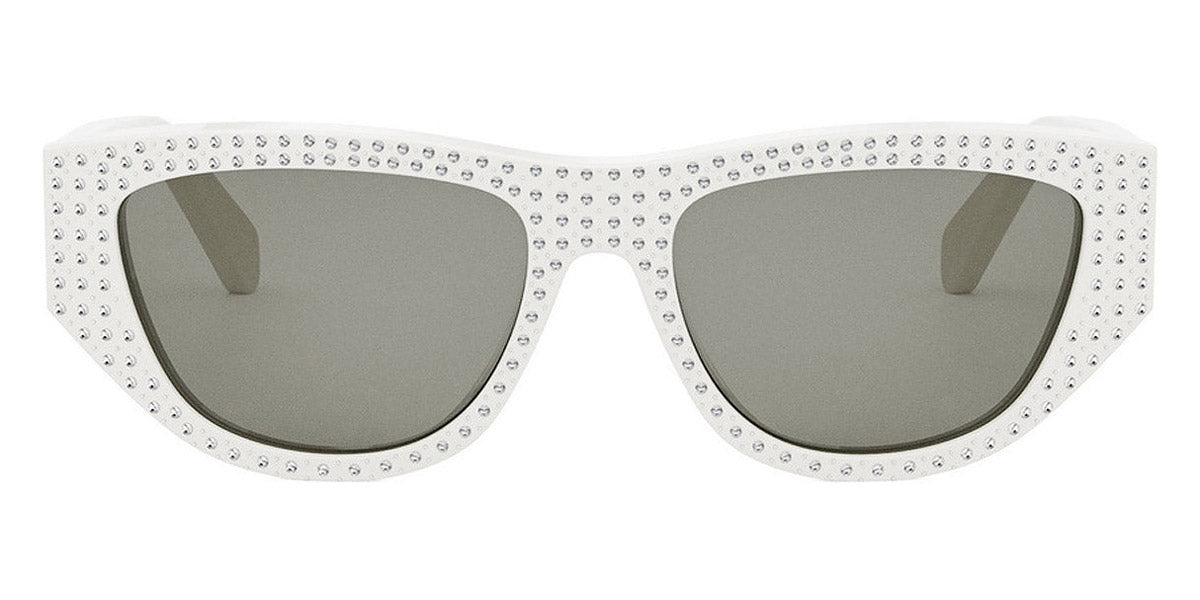 Celine® CL4278US CEL CL4278US 25A 55 - Shiny Ivory / Smoke Sunglasses
