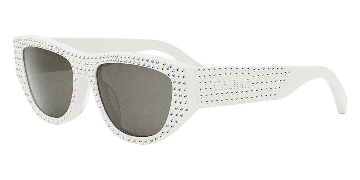 Celine® CL4278US CEL CL4278US 25A 55 - Shiny Ivory / Smoke Sunglasses