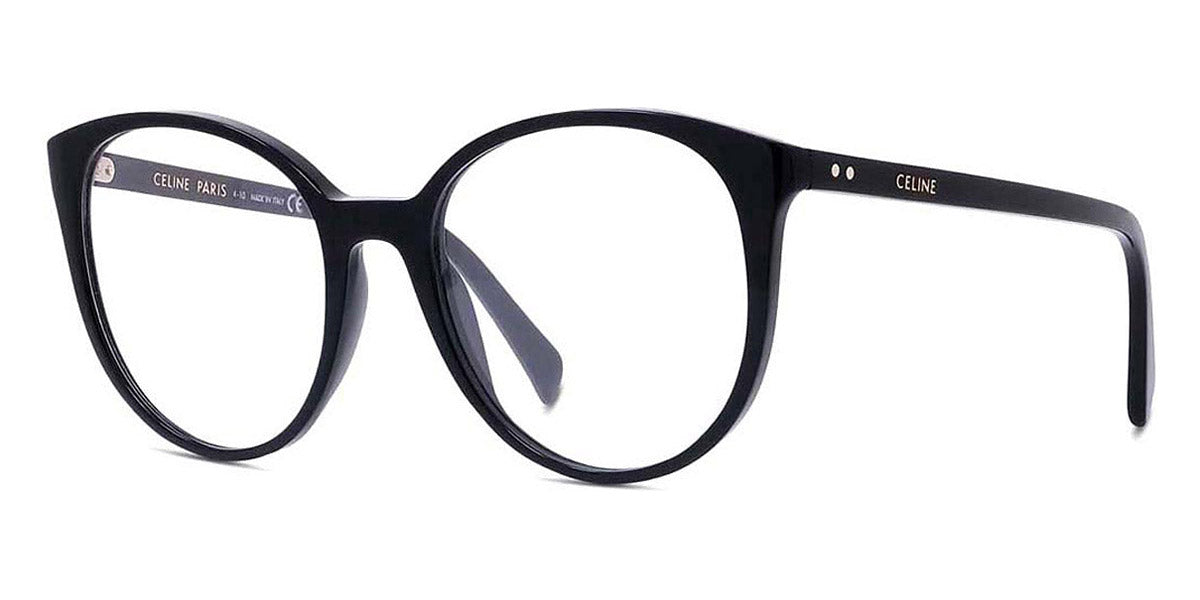 Celine® CL50077I CEL CL50077I 001 54 - Shiny Black / Lenses Clear Organic Eyeglasses