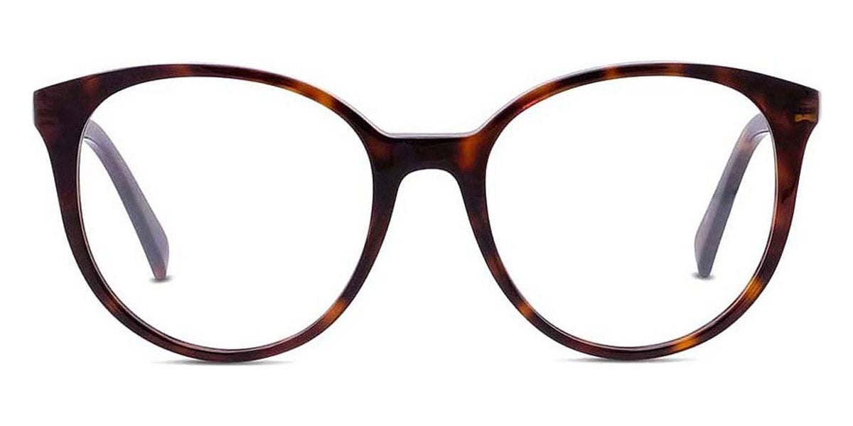Celine® CL50077I CEL CL50077I 054 54 - Shiny Red Havana / Lenses Clear Organic Eyeglasses
