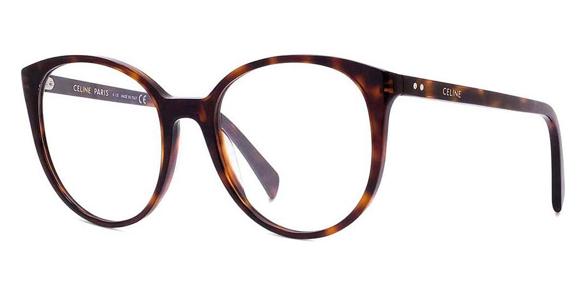 Celine® CL50077I CEL CL50077I 054 54 - Shiny Red Havana / Lenses Clear Organic Eyeglasses