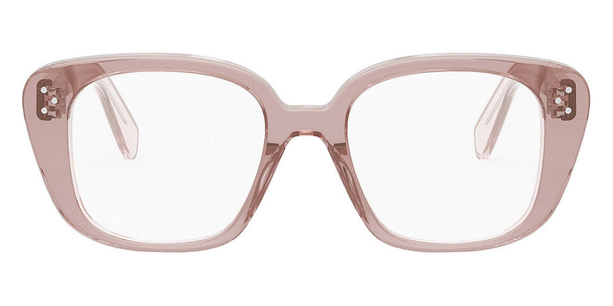 Celine® CL50136I CEL CL50136I 074 51 - Shiny Transparent Rose Caramel Eyeglasses