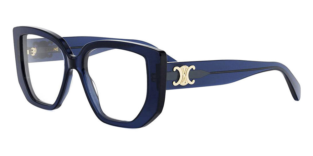 Celine® CL50146I CEL CL50146I 090 53 - 090 Shiny Blue Eyeglasses
