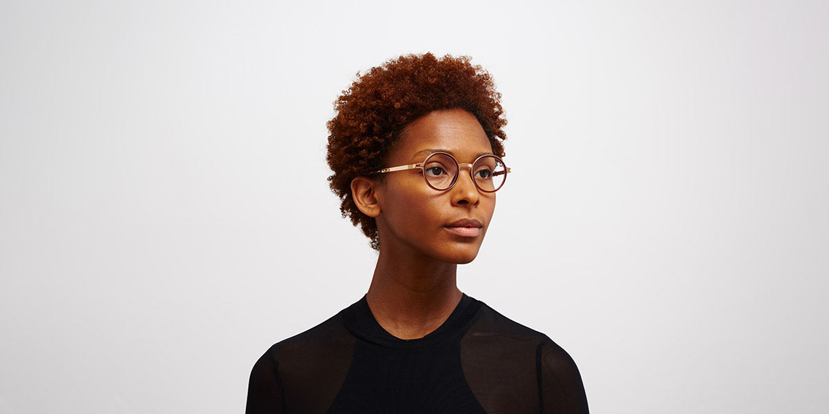 Mykita® DAYO MYK DAYO A60 Champagne Gold/Pine Honey 46 - A60 Champagne Gold/Pine Honey Eyeglasses