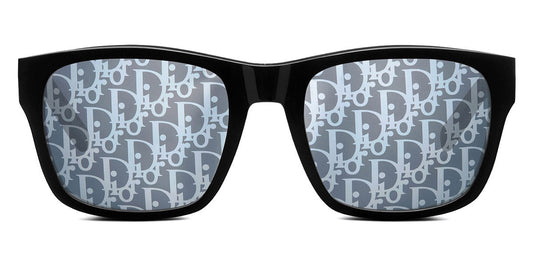 Dior® DiorB23 S2F D DB23S2FRT_10B8 58 - Black/Blue Dior Oblique lenses Sunglasses