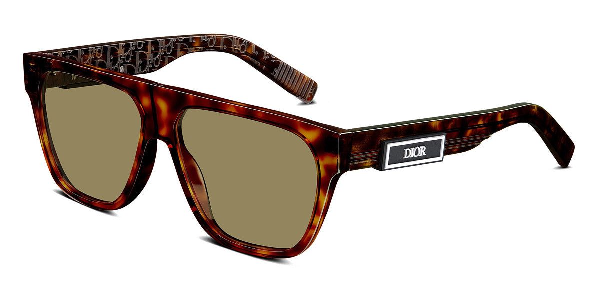Dior® DiorB23 S3I D DB23S3IRR 20C0 57 - Brown Tortoiseshell-Effect Sunglasses