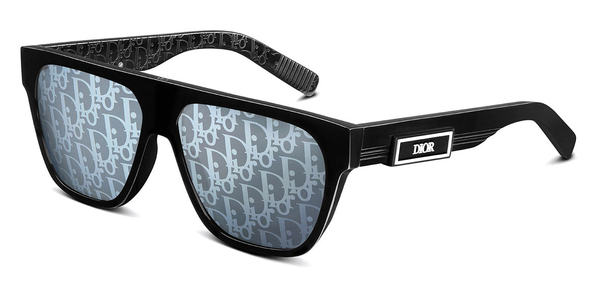 Dior® DiorB23 S3I DB23S3IRT_10B8 57 - Shiny Black Sunglasses