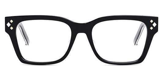 Dior® CD DIAMONDO S1F CD CD DIAMONDO S1F 1000 55 - Shiny Black / Lenses Clear Organic Eyeglasses