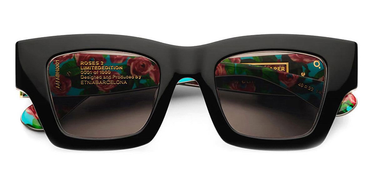 Etnia Barcelona® Roses 2 ETB 5 ROSES2 49S BK - BK Black Sunglasses