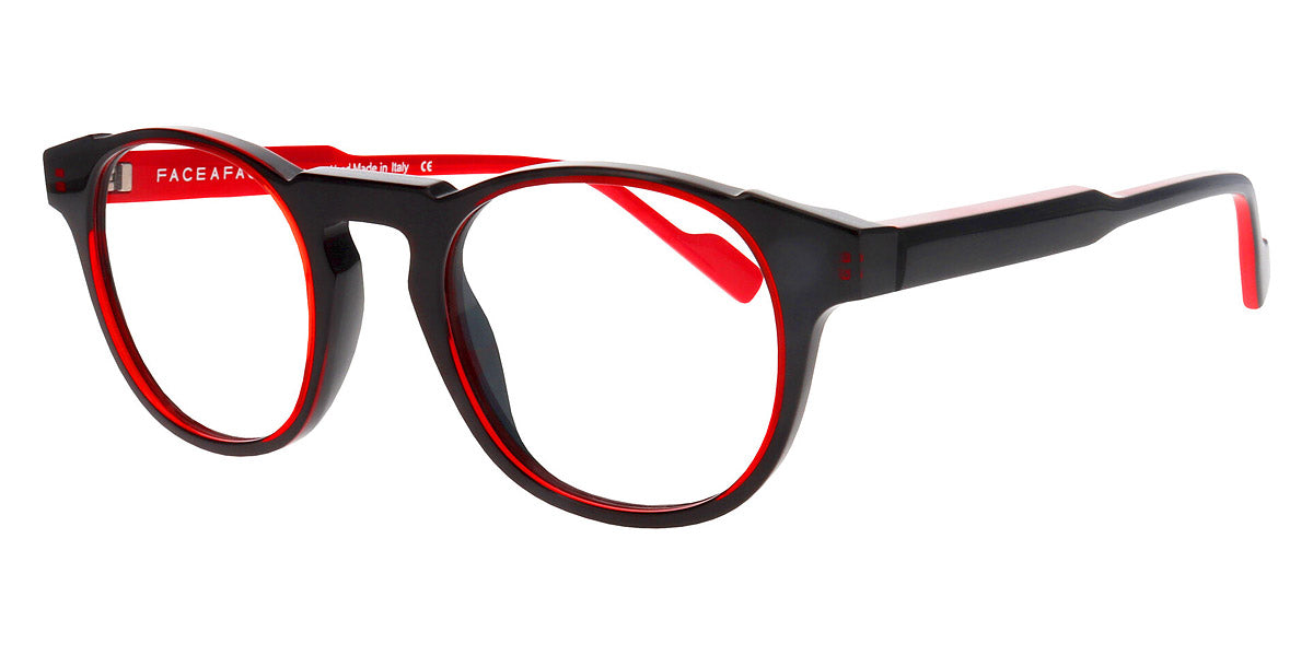 Face A Face® GOTHAM 1 FAF GOTHAM 1 1100 48 - Red Transparent and Black (1100) Eyeglasses