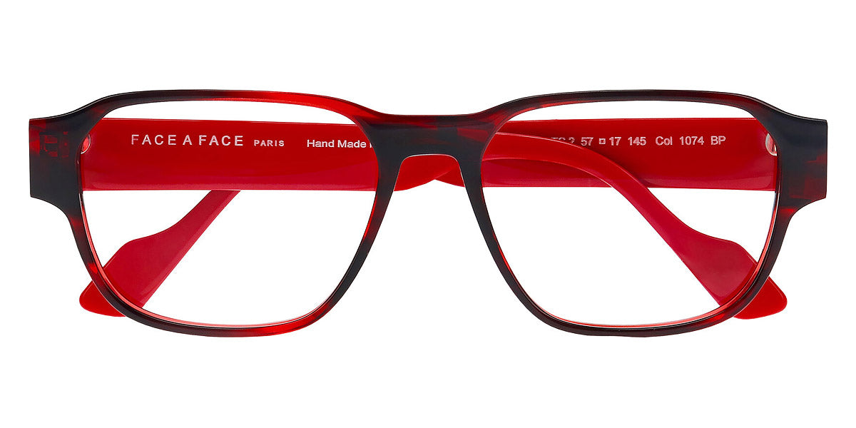 Face A Face® JAMES 2 FAF JAMES 2 1074 57 - Red Transparent Tortoise (1074) Eyeglasses