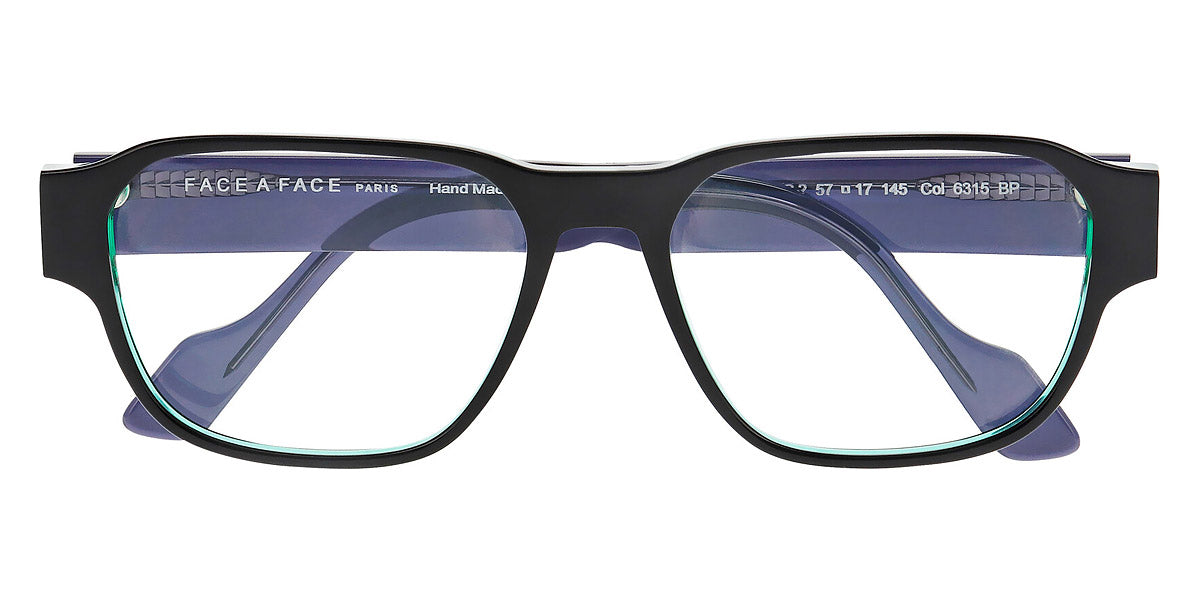 Face A Face® JAMES 2 FAF JAMES 2 1088 57 - Green Transparent/Black (1088) Eyeglasses