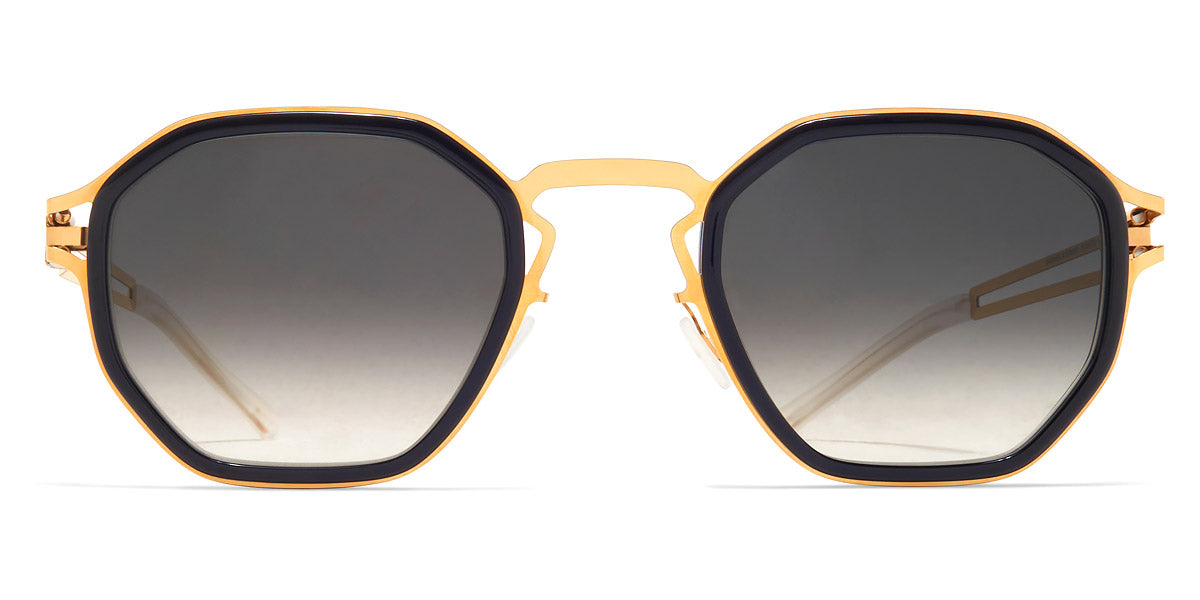 Mykita® GIA MYK GIA A76-Glossy Gold/Milky Indigo / Raw Black Gradient 49 - A76-Glossy Gold/Milky Indigo / Raw Black Gradient Sunglasses