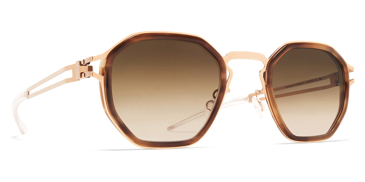 Mykita® GIA MYK GIA A80 Champagne Gold/Galapagos / Raw Brown Gradient 49 - A80 Champagne Gold/Galapagos / Raw Brown Gradient Sunglasses