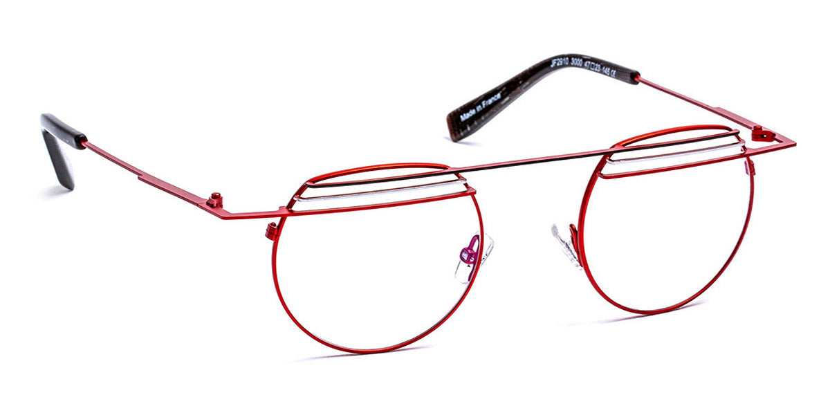J.F. Rey® Jf2910 JR JF2910 3000 47 - 3000 Red / Black / Silver Eyeglasses