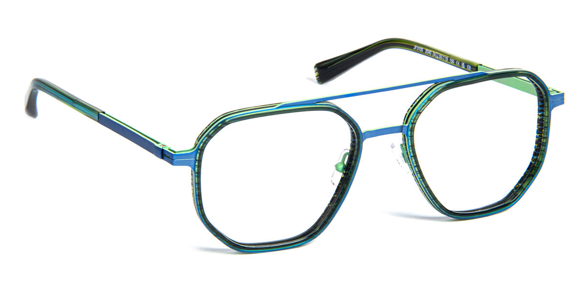 J.F. Rey® JF3105 JR JF3105 2040 55 - 2040 Stripes Blue/Green Eyeglasses