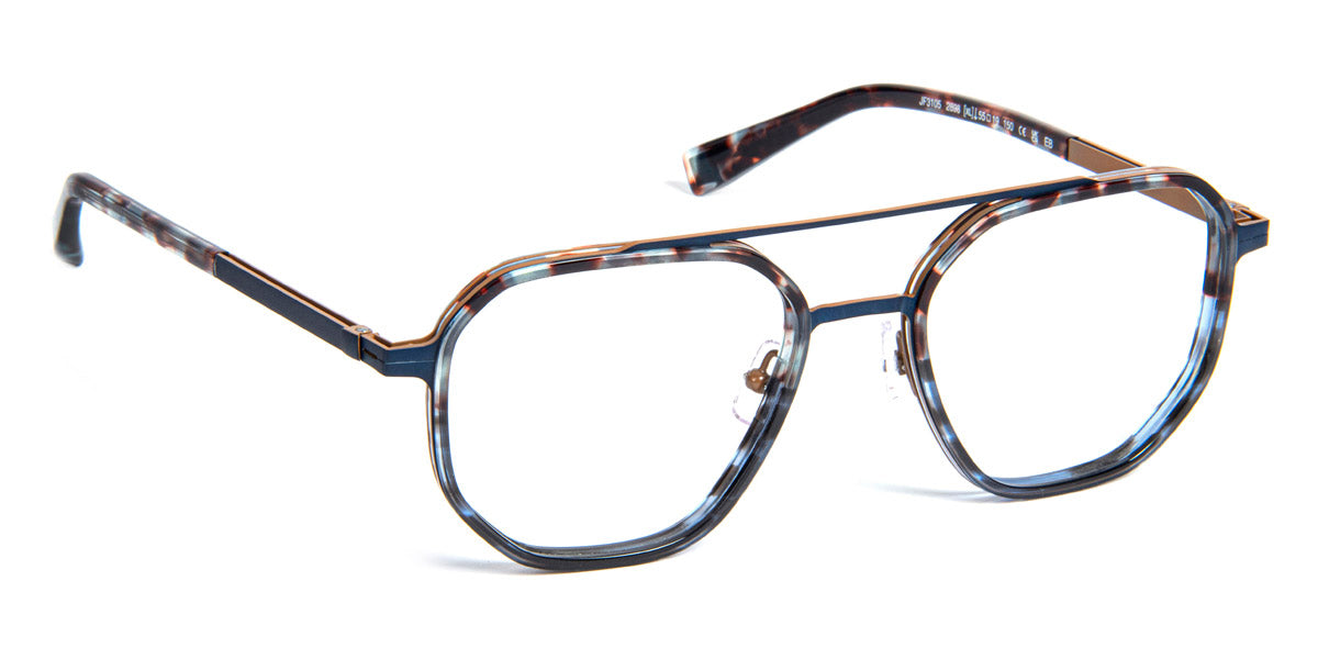 J.F. Rey® JF3105 JR JF3105 2898 55 - 2898 Demi Blue/Brown Eyeglasses
