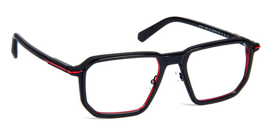 J.F. Rey® JF3107 JR JF3107 0030 55 - 0030 Black/Red Eyeglasses