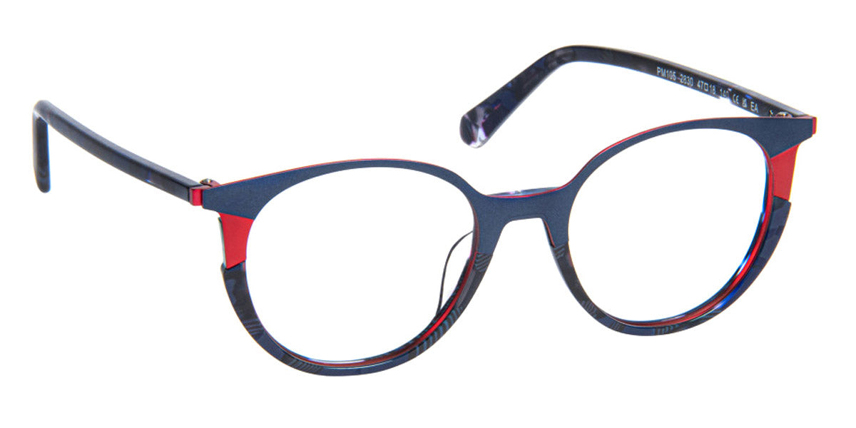 J.F. Rey® PM105 JR PM105 2830 47 - 2830 Demi Blue/Navy/Red Eyeglasses