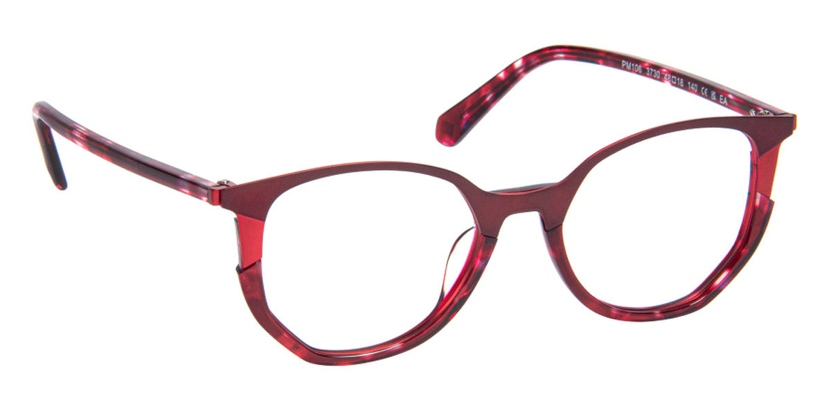 J.F. Rey® PM106 JR PM106 3730 48 - 3730 Demi Red/Burgundy Eyeglasses